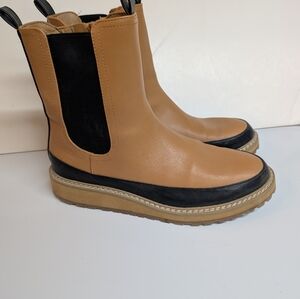 Target Tan and Black Ankle Boots